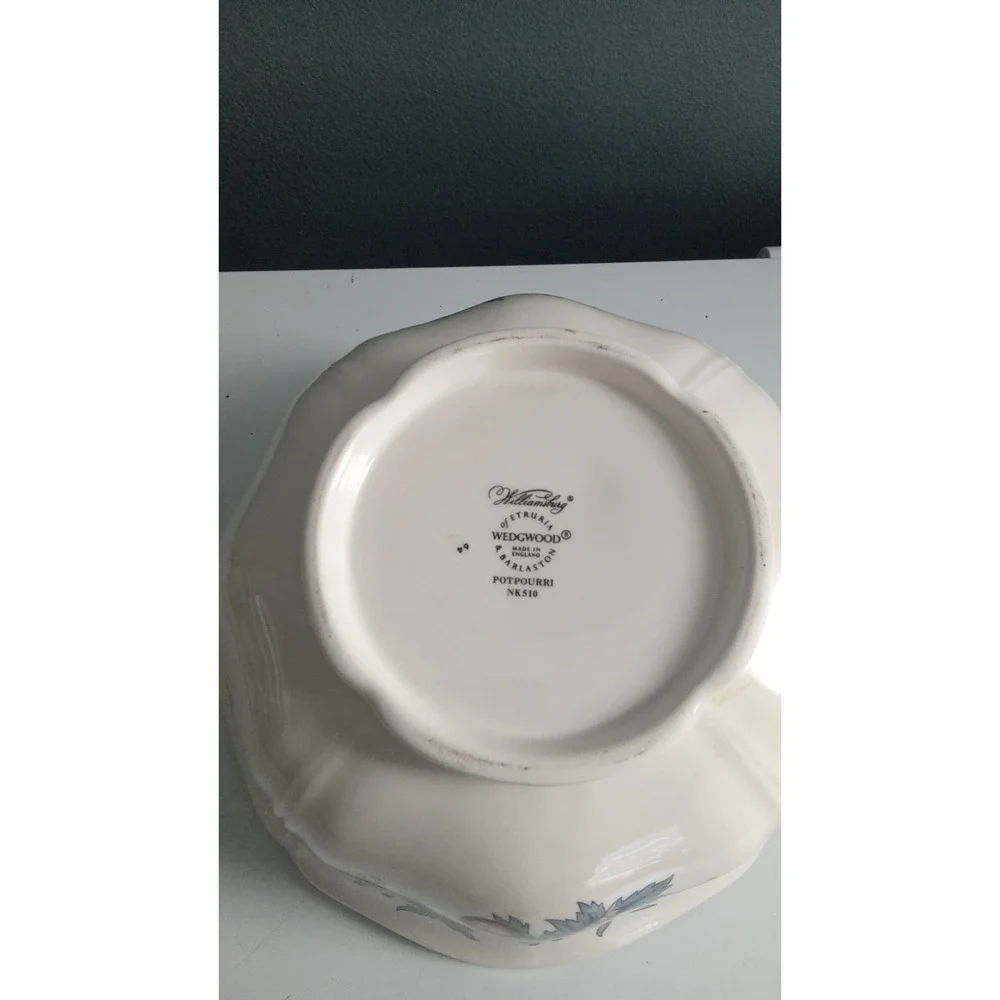 Floral Serving Bowl Scalloped‎ Edge Vintage Style Decorative Bowl